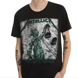 Metallica and Justice For All Black T-Shirt | EUC